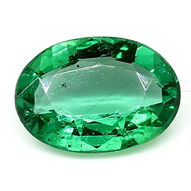 0.59 ct Oval Emerald : Rich Grass Green
