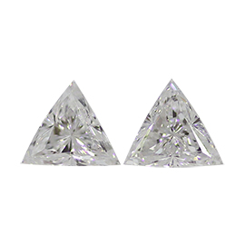 0.47 cttw Pair of Trillion Diamonds : E / SI1
