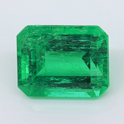 2.18 ct Green Emerald Cut Emerald