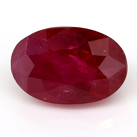 0.61 ct Oval Ruby : Rich Red