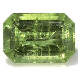 0.70 ct Emerald Cut Green Sapphire : Green