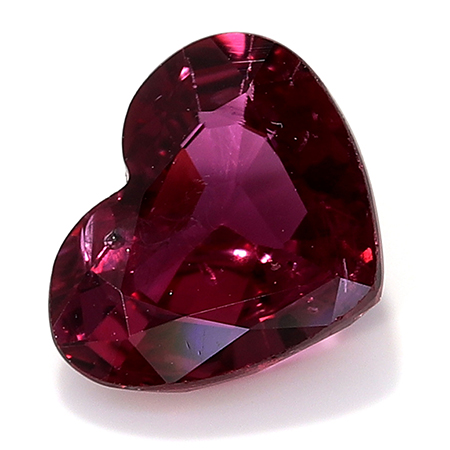 1.20 ct Heart Shape Ruby : Violet Red