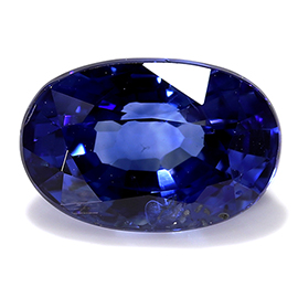 0.87 ct Oval Blue Sapphire : Royal Blue