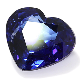 1.32 ct Heart Shape Blue Sapphire : Rich Blue