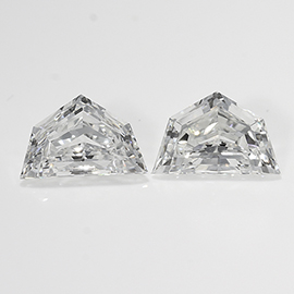 0.60 cttw Pair of Cadillac Cut Diamonds : H / VS1