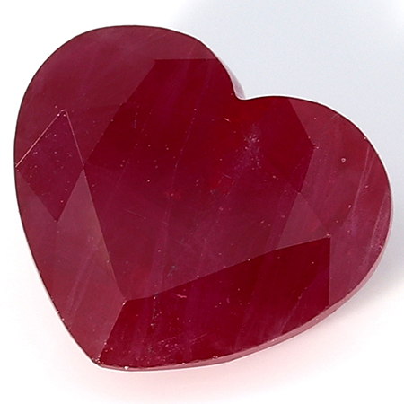 1.18 ct Heart Shape Ruby : Rich Red