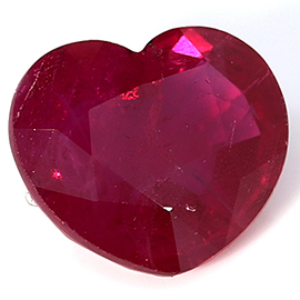0.86 ct Heart Shape Ruby : Rich Red