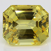 3.47 ct Fine Yellow Emerald Cut Yellow Sapphire
