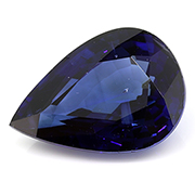 2.76 ct Deep Royal Blue Pear Shape Blue Sapphire