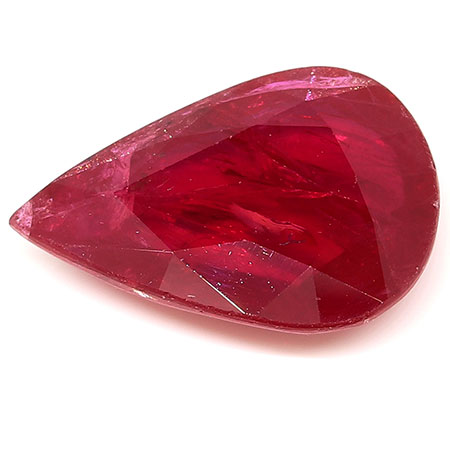 5.28 ct Pear Shape Ruby : Red