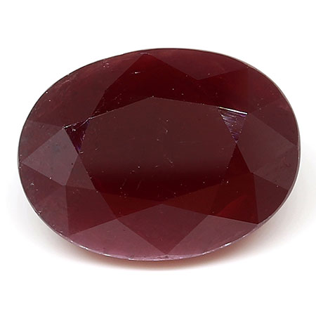5.87 ct Oval Ruby : Deep Red