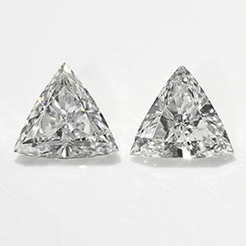 0.23 cttw Pair of Trillion Diamonds : F / VS2