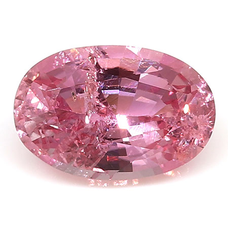 0.62 ct Oval Pink Sapphire : Intense Pink