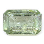 0.58 ct Grayish Green Emerald Cut Green Sapphire