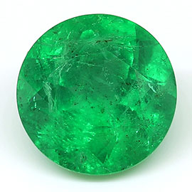 1.24 ct Round Emerald : Grass Green