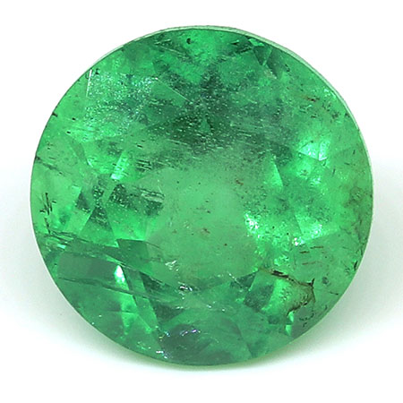 1.29 ct Round Emerald : Fine Grass Green