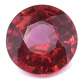 0.79 ct Round Ruby : Fiery Red