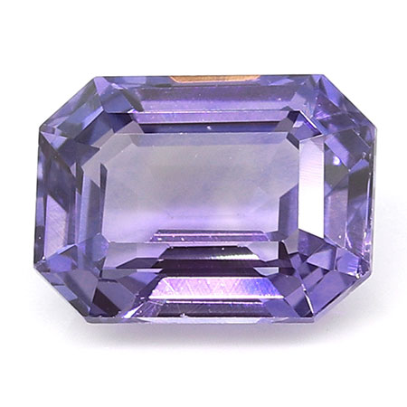 0.85 ct Emerald Cut Pink Sapphire : Purple