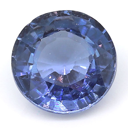 0.55 ct Round Blue Sapphire : Bluish Blue