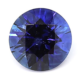 0.40 ct Round Blue Sapphire : Darkish Blue
