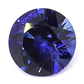 0.33 ct Round Blue Sapphire : Darkish Blue