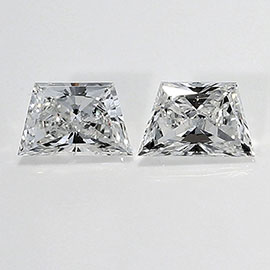 0.30 cttw Pair of Trapezoid Diamonds : F / VS1