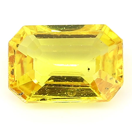 0.62 ct Emerald Cut Yellow Sapphire : Fine Yellow