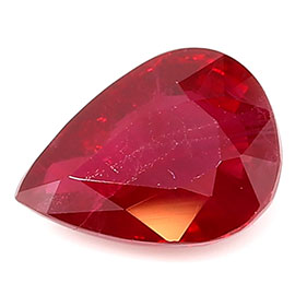 0.90 ct Pear Shape Ruby : Pigeon Blood Red