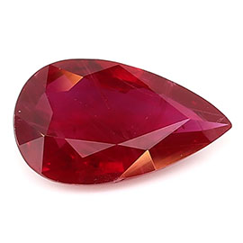 0.81 ct Pear Shape Ruby : Pigeon Blood Red