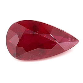 1.06 ct Pear Shape Ruby : Rich Pigeon Blood Red