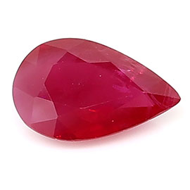 1.01 ct Pear Shape Ruby : Fine Red