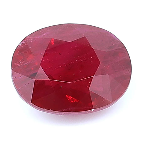 1.01 ct Oval Ruby : Rich Red