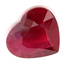 2.23 ct Heart Shape Ruby : Rich Pigeon Blood Red