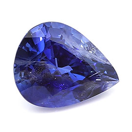 0.57 ct Pear Shape Blue Sapphire : Rich Blue