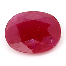 4.11 ct Oval Ruby : Rich Red