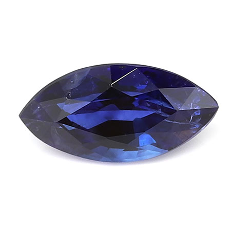 0.71 ct Marquise Blue Sapphire : Rich Royal Blue