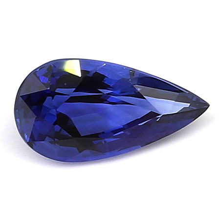 0.49 ct Pear Shape Blue Sapphire : Rich Royal Blue