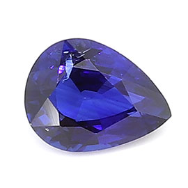 0.36 ct Pear Shape Blue Sapphire : Rich Blue