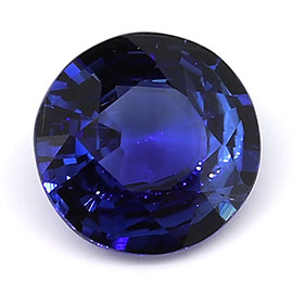 0.81 ct Round Blue Sapphire : Rich Blue
