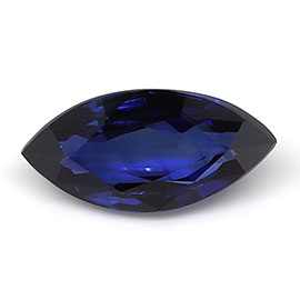 0.92 ct Marquise Blue Sapphire : Rich Royal Blue