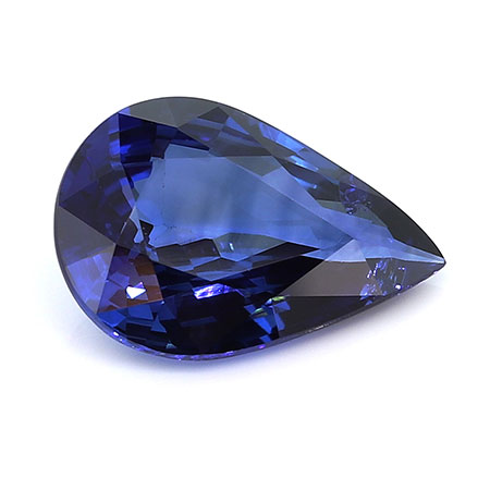 1.71 ct Pear Shape Blue Sapphire : Royal Blue