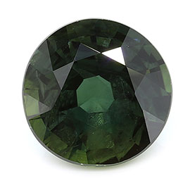 2.03 ct Round Green Sapphire : Rich Green