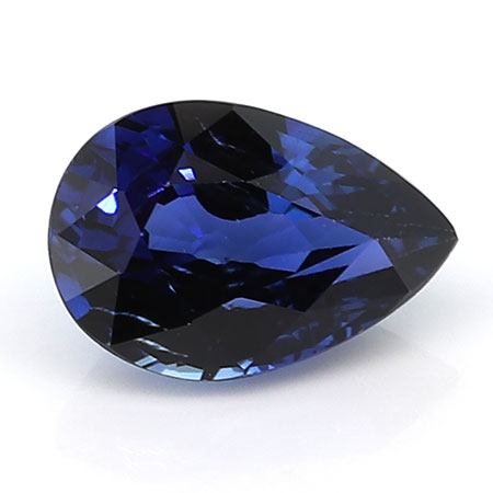 0.57 ct Pear Shape Blue Sapphire : Royal Blue