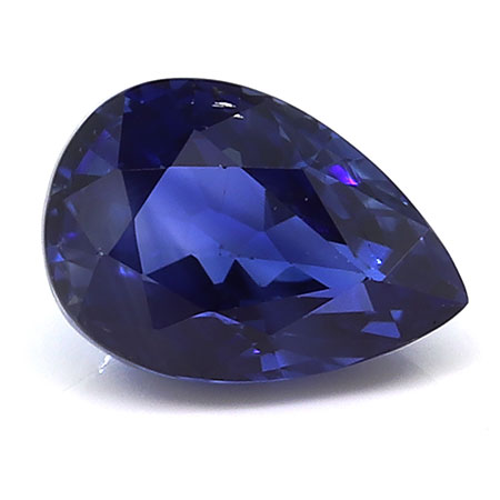 0.68 ct Pear Shape Blue Sapphire : Royal Blue