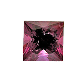 0.82 ct Princess Cut Sapphire : Pinkish Purple
