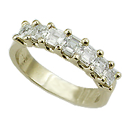 18K Yellow Gold Multi Stone Ring : 1.07 cttw Diamonds