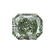 0.48 ct Radiant Diamond : Fancy Light Grayish Yellowish Green, Even / VS2