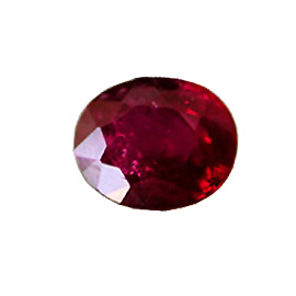 0.53 ct Oval Ruby : Red