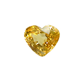 0.65 ct Heart Shape Sapphire : Yellow