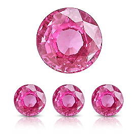 0.34 ct Round Sapphire : Fine Pink